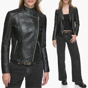 Andrew Marc Minowa Genuine LEATHER Jacket in Black, NWT, Size XL